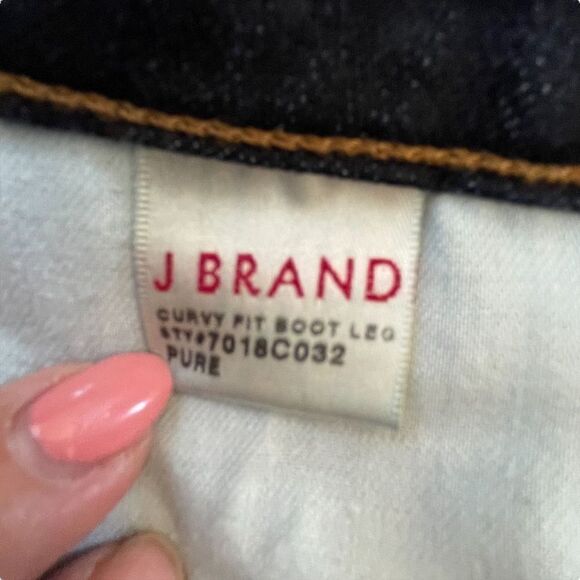 J brand ~ Blue Curvy Fit Boot Leg Denim Jeans ~ size 26 - Picture 7 of 11